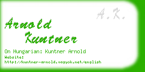 arnold kuntner business card